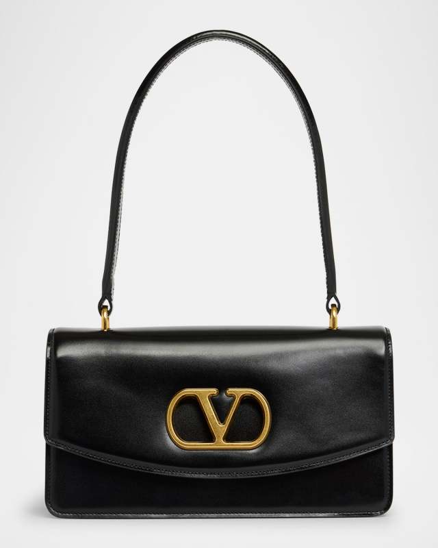 Vain VLOGO Leather Top-Handle Bag